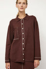 Lauren Manoogian Stitch Big Shirt in Merlot