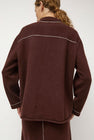 Lauren Manoogian Stitch Big Shirt in Merlot