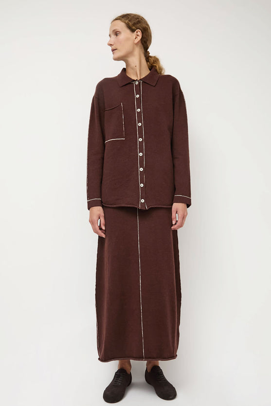 Lauren Manoogian Stitch Skirt in Merlot