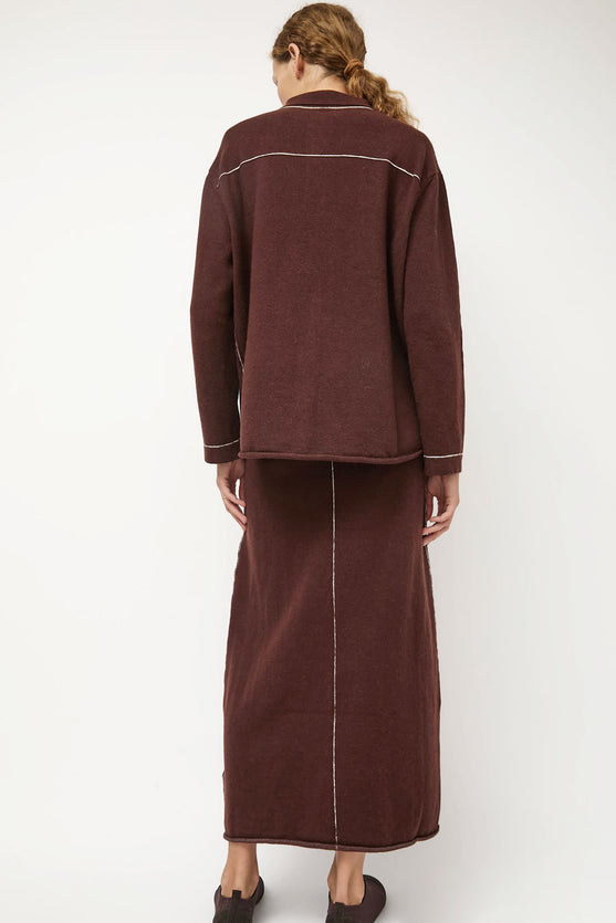 Lauren Manoogian Stitch Skirt in Merlot