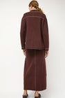 Lauren Manoogian Stitch Skirt in Merlot