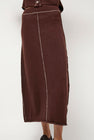 Lauren Manoogian Stitch Skirt in Merlot