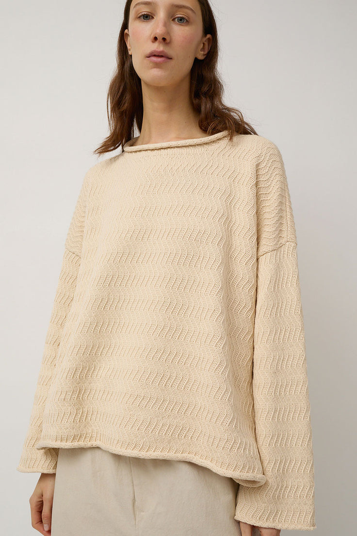 Lauren Manoogian Zig Zag Pullover in Natural