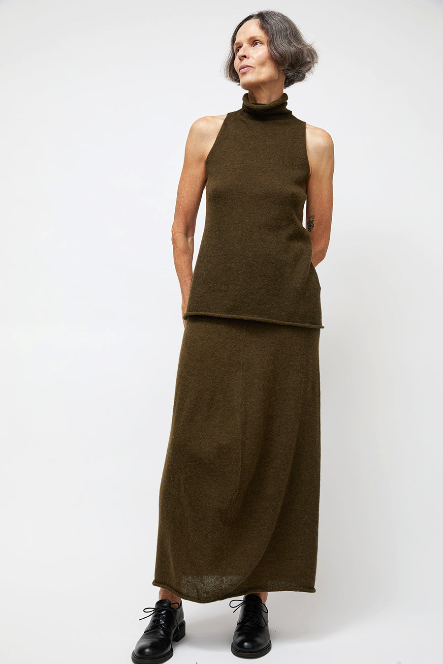 Lauren Manoogian Bottle Skirt in Olive