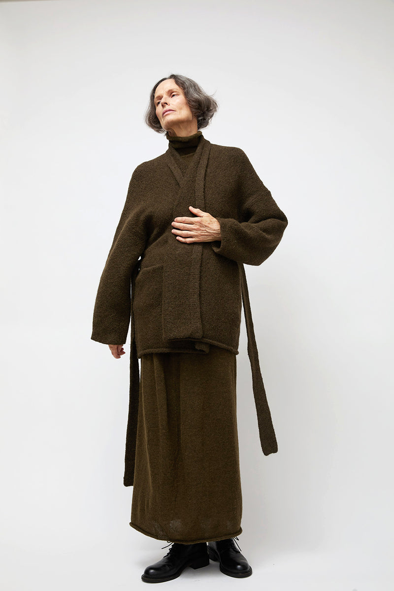 Lauren Manoogian Bottle Skirt in Olive
