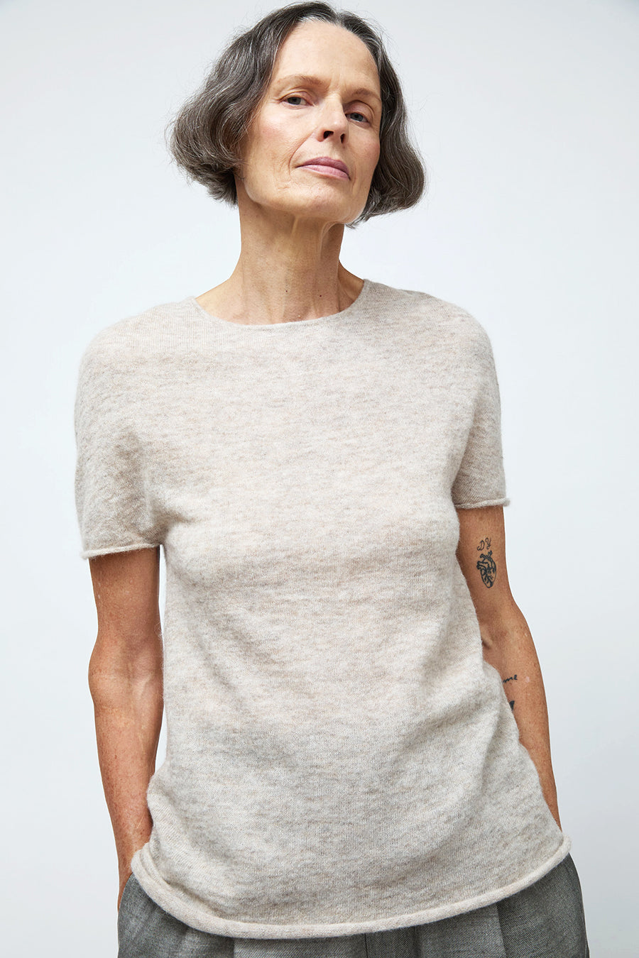 Lauren Manoogian Cape Crewneck in Pebble