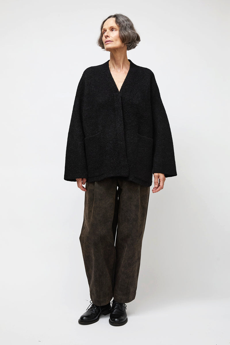 Lauren Manoogian Double Face Cardigan in Black