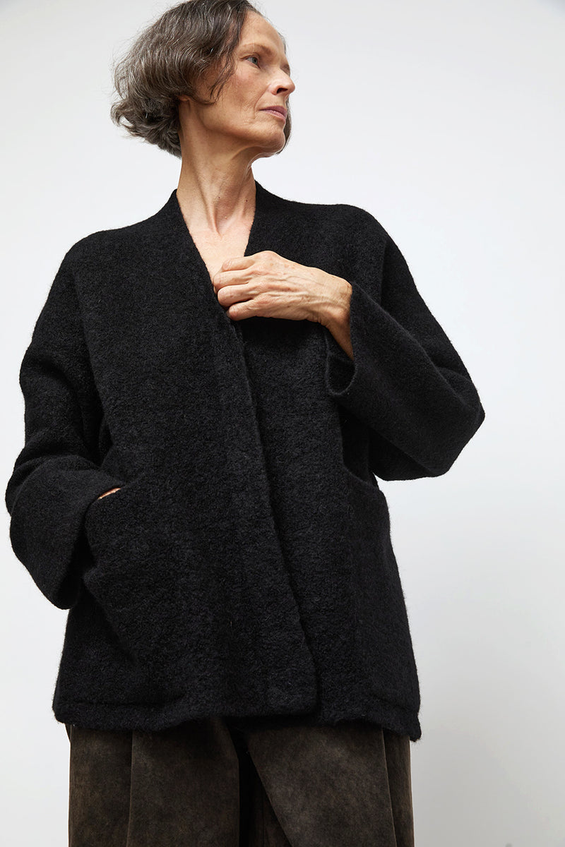 Lauren Manoogian Double Face Cardigan in Black