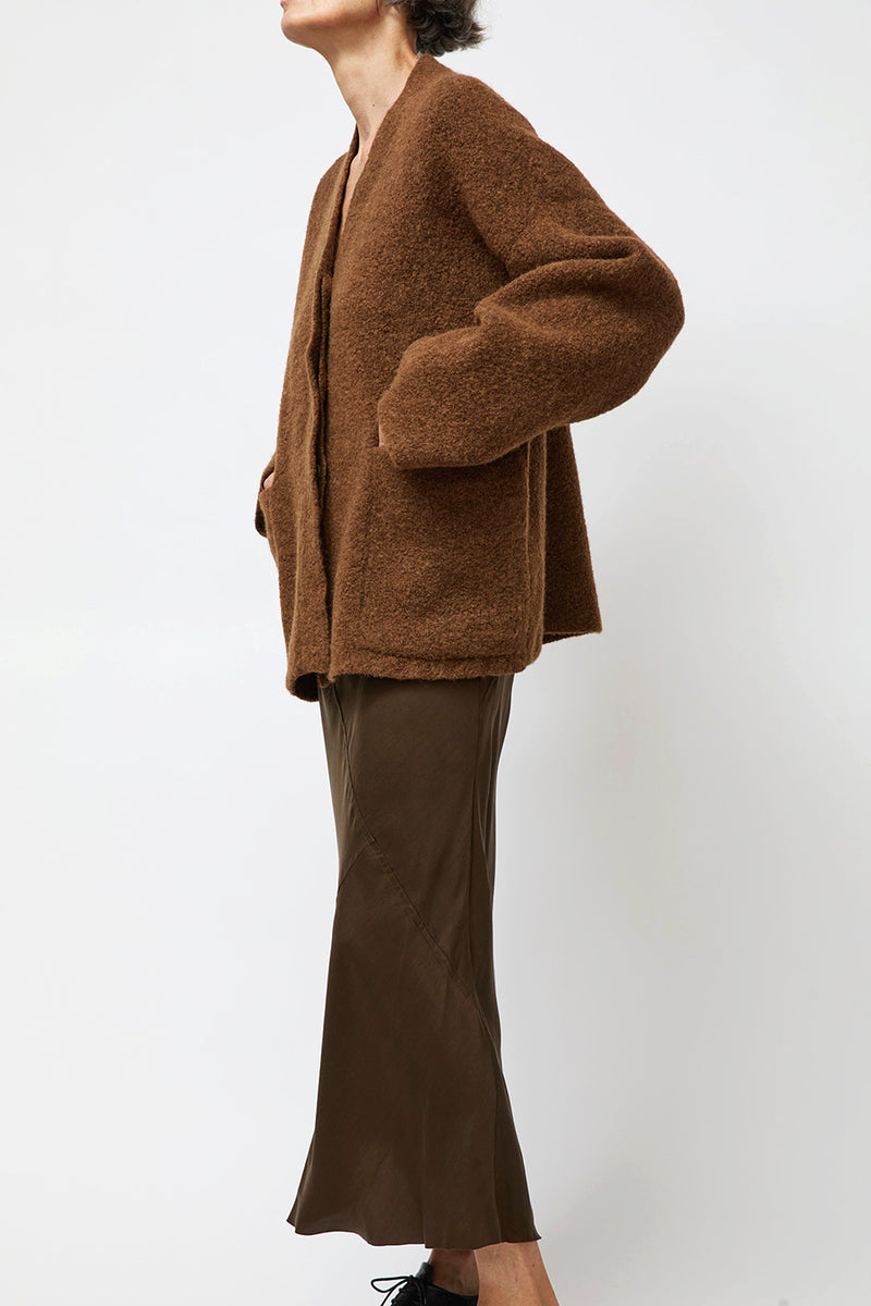 Lauren Manoogian Double Face Cardigan in Rust
