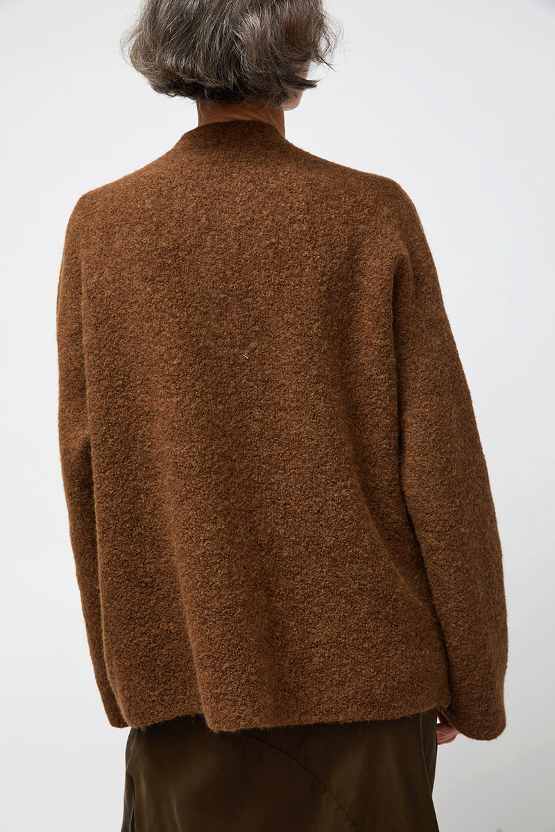 Lauren Manoogian Double Face Cardigan in Rust