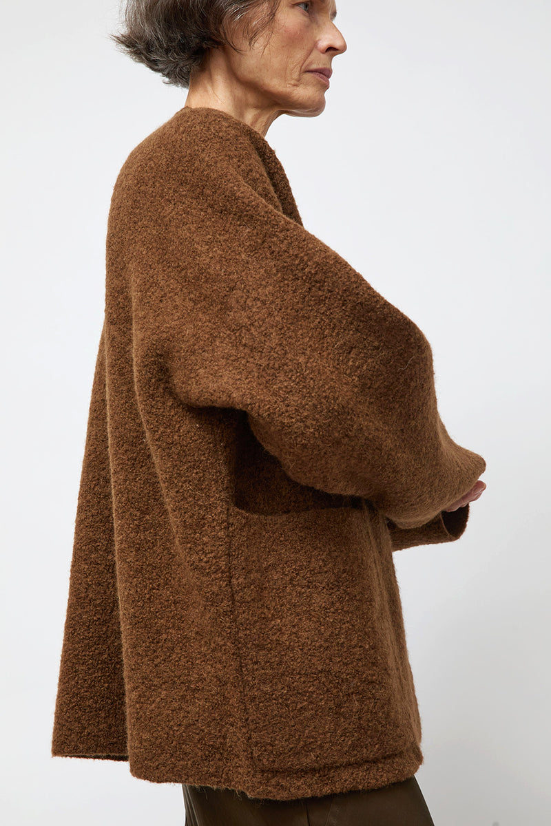 Lauren Manoogian Double Face Cardigan in Rust