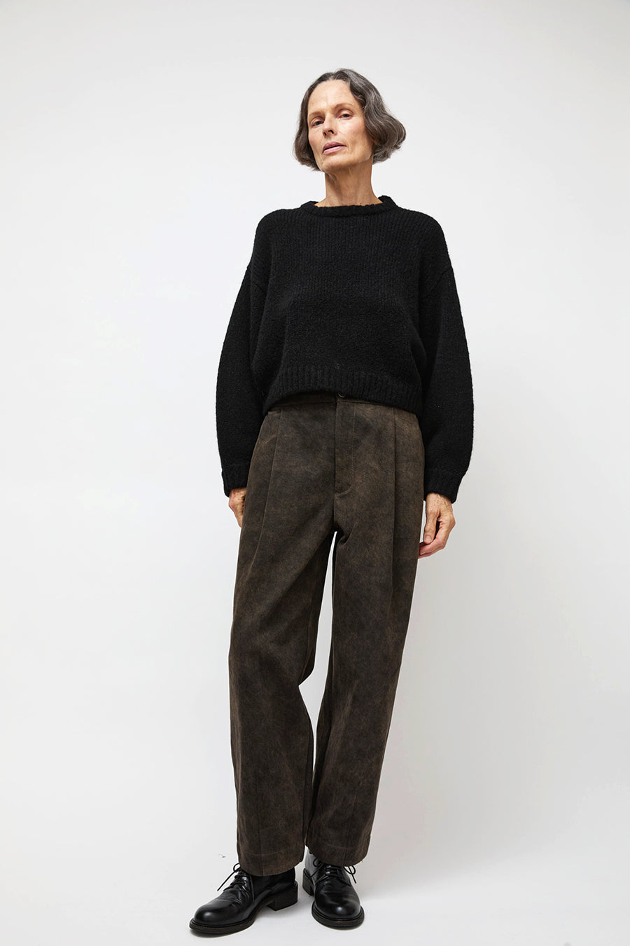 Lauren Manoogian Twill Taper Pants in Olive Paint