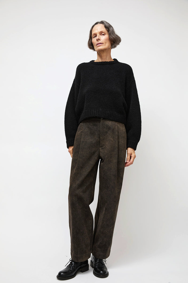 Lauren Manoogian Twill Taper Pants in Olive Paint