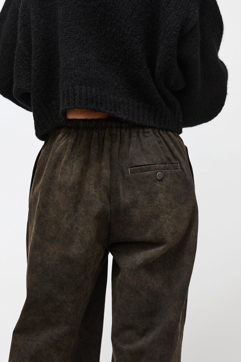 Lauren Manoogian Twill Taper Pants in Olive Paint