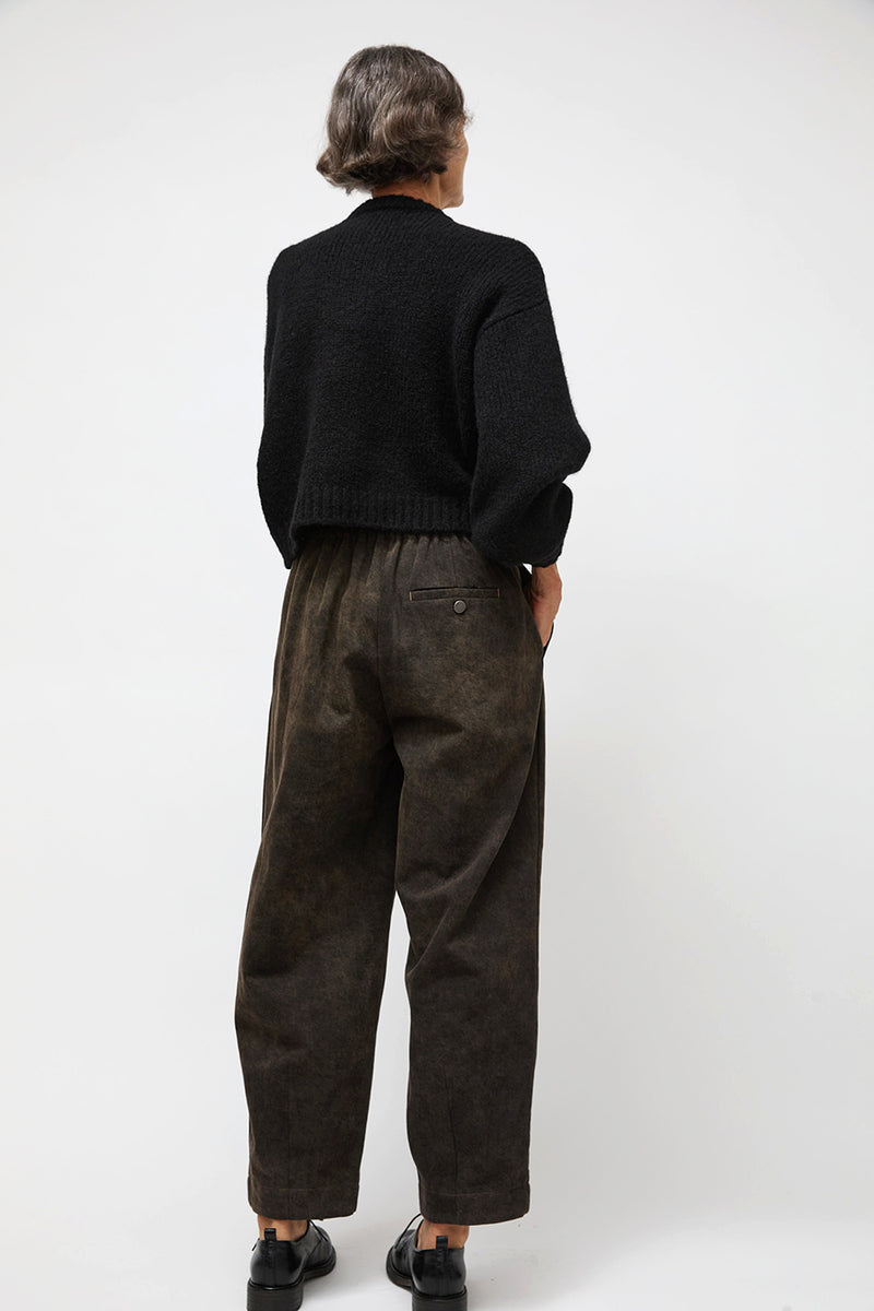 Lauren Manoogian Twill Taper Pants in Olive Paint