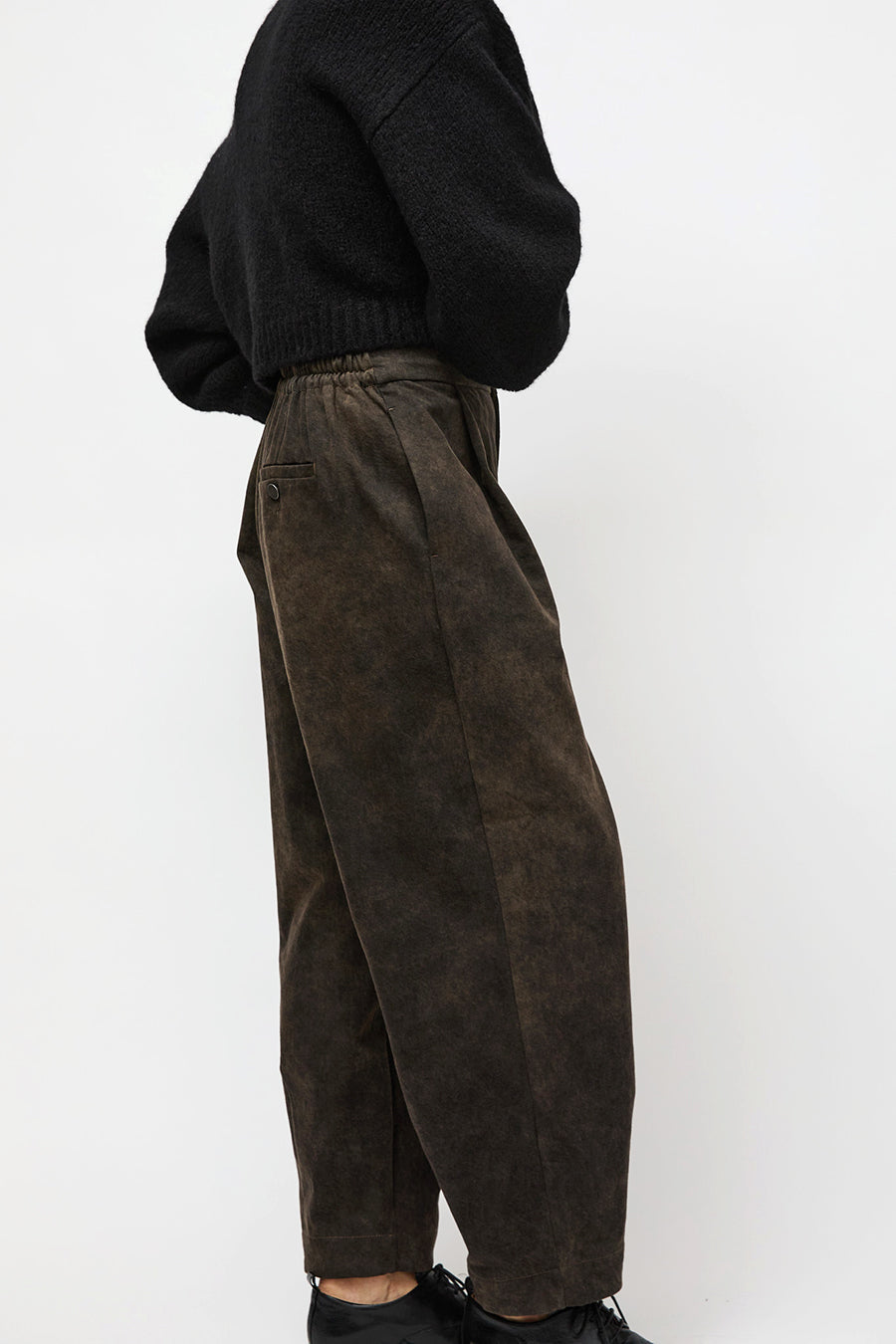 Lauren Manoogian Twill Taper Pants in Olive Paint
