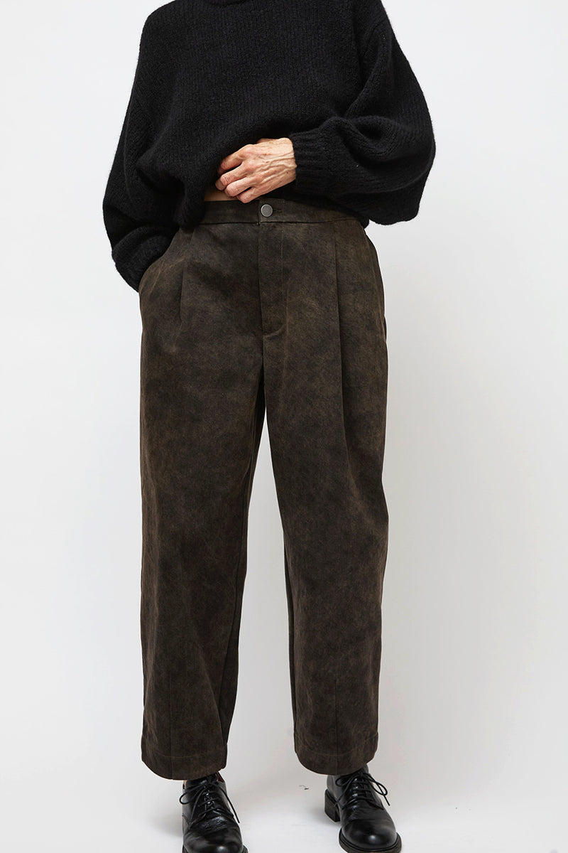 Lauren Manoogian Twill Taper Pants in Olive Paint