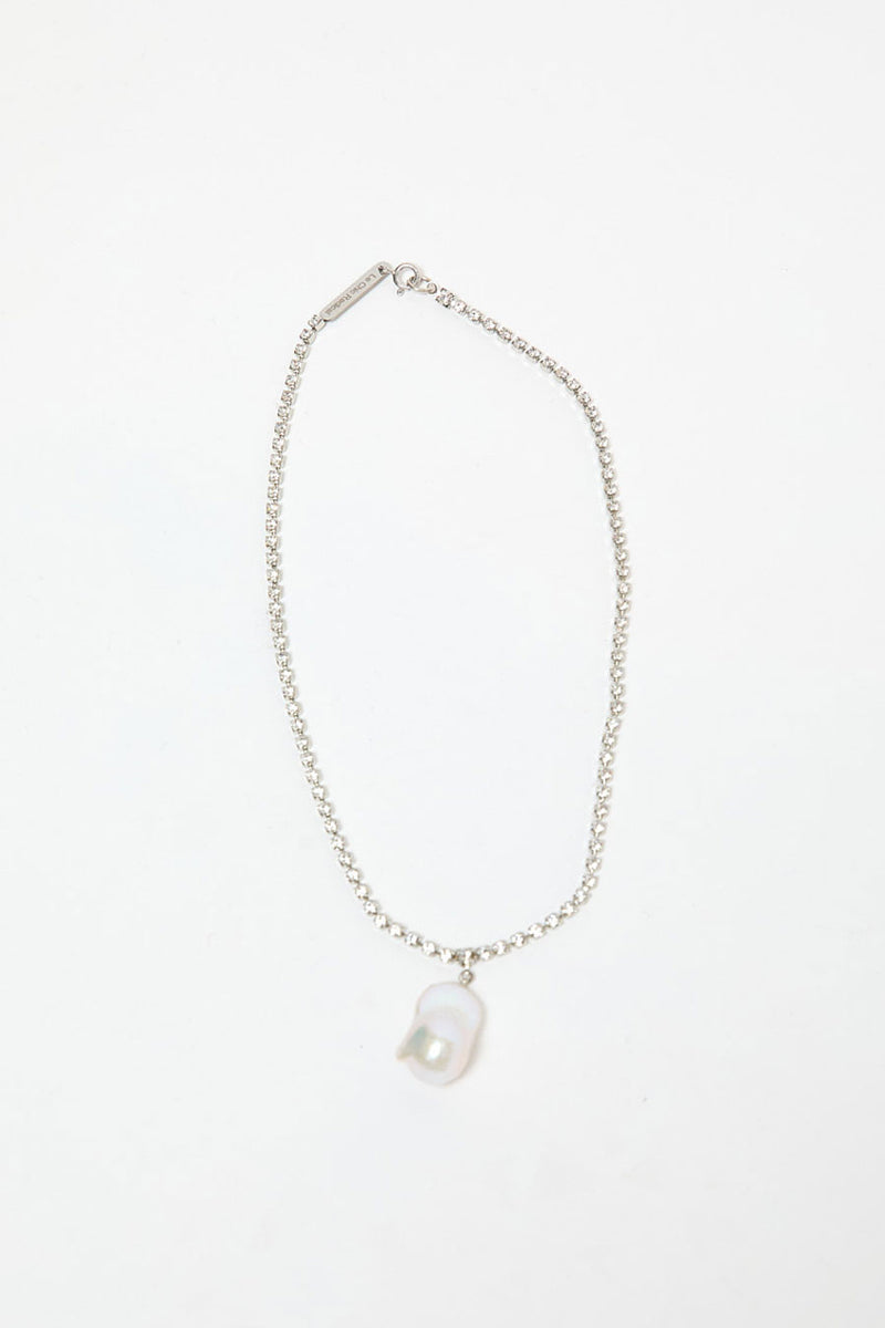 Le Chic Radical Baroque Pearl Necklace in Crystals and Silver