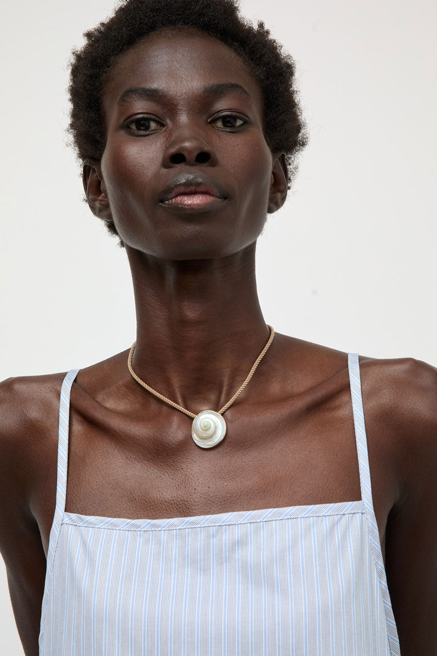 Le Chic Radical Seashell Necklace in Silver