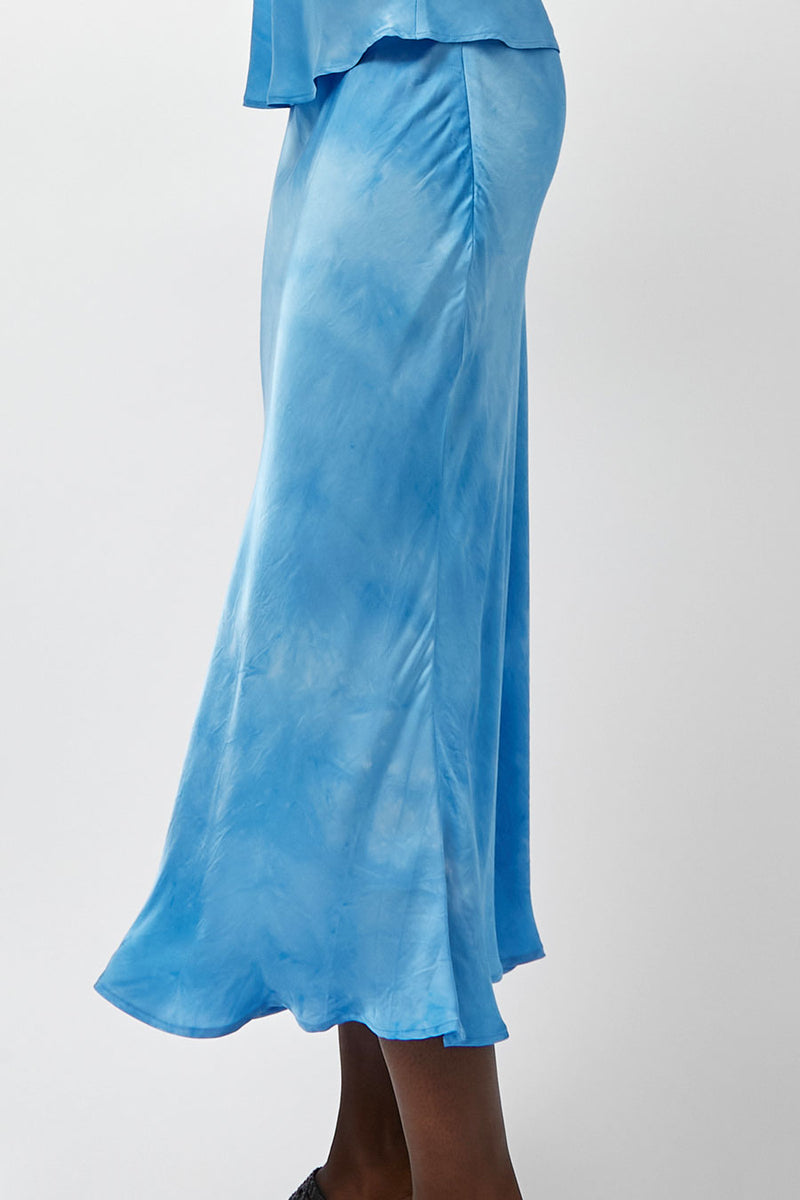 Les Coyotes de Paris Fluid Skirt in Maya Blue Tie Dye