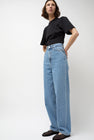 Les Coyotes de Paris Carrot Leg Trousers in Classic Denim Blue