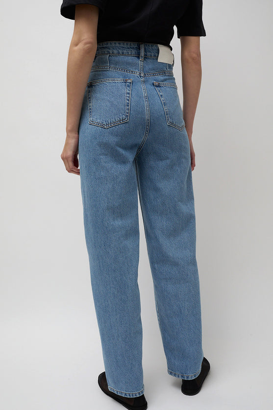 Les Coyotes de Paris Carrot Leg Trousers in Classic Denim Blue