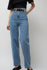 Les Coyotes de Paris Carrot Leg Trousers in Classic Denim Blue