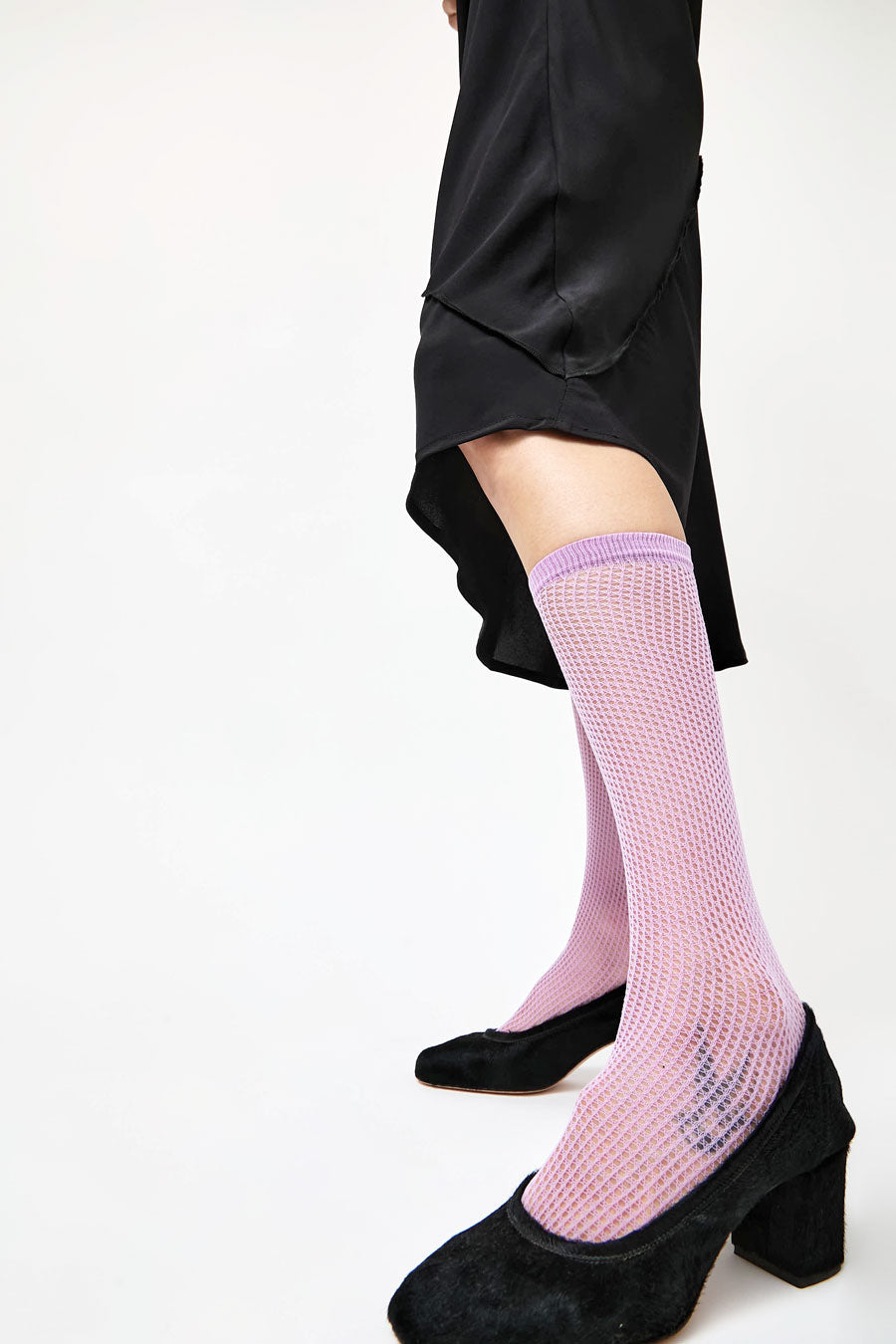 Leur Logette Short Mesh Socks in Lavender