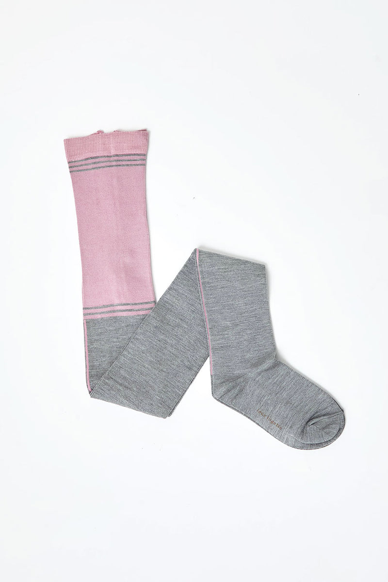 Leur Logette Back Stripe Tights in Gray
