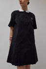 Lucky Marché Knitting Collar Pleats Dress in Navy