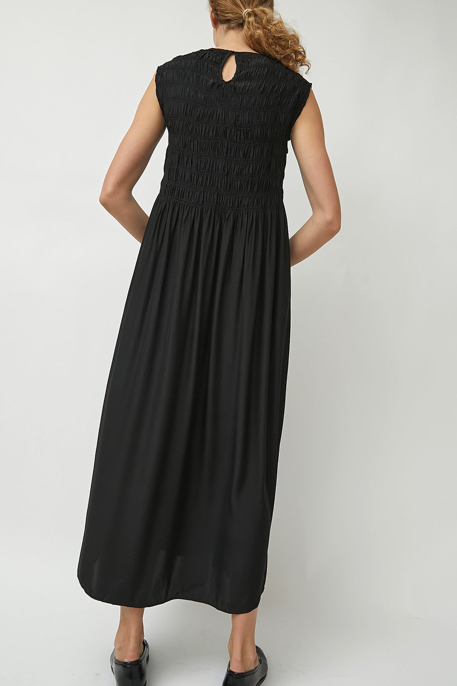 M Patmos Aliya Smocked Dress in Black