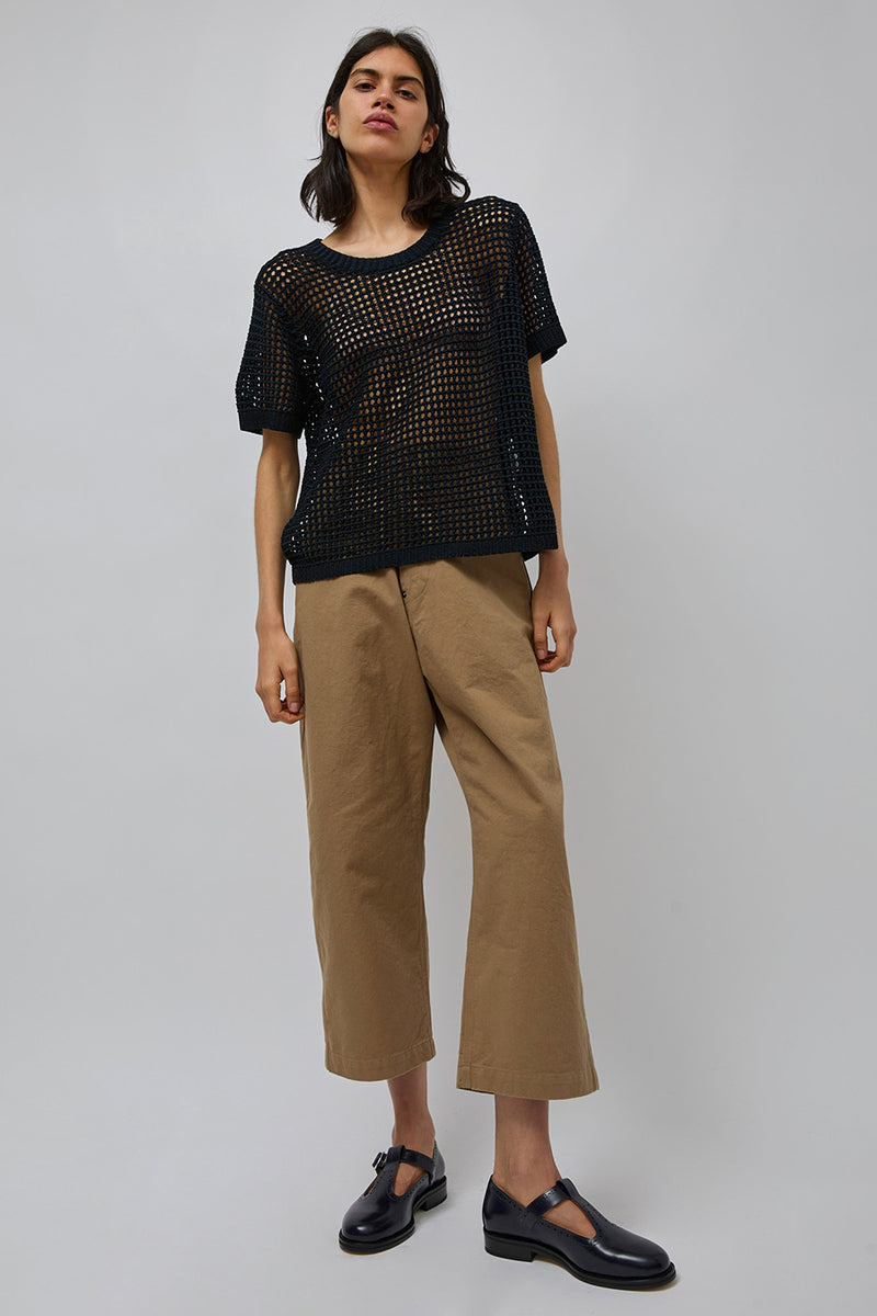 M Patmos Jacob Mesh Tee in Black and Navy