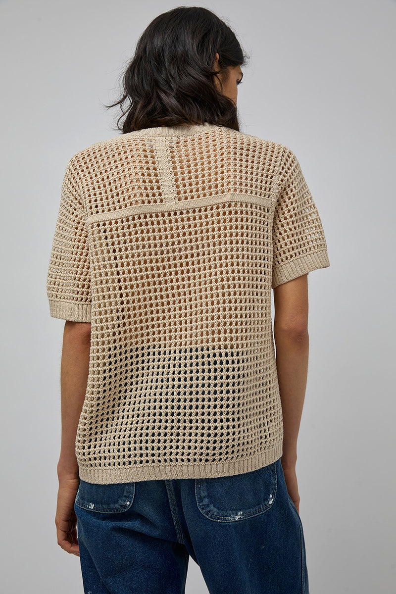 M Patmos Jacob Mesh Tee in Ivory