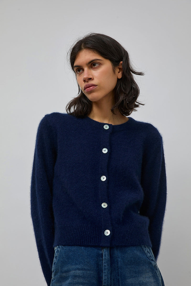 M Patmos Serene Cashmere Cardigan in Sapphire