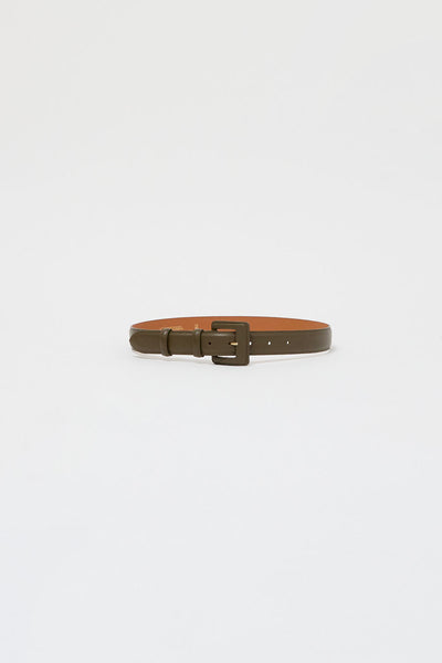 Maison Boinet Covered Buckle Leather Belt in Truffle – No.6