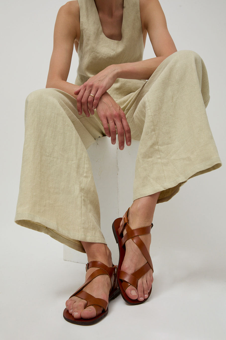 Maria Farro Lera Sandal in Miel