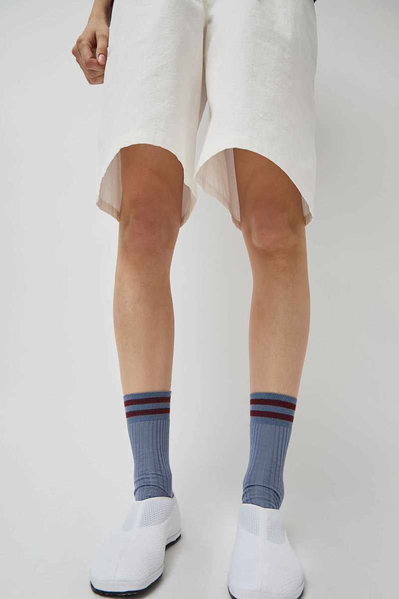 Maria La Rosa Bio Cotton Tube Socks in Acciaio