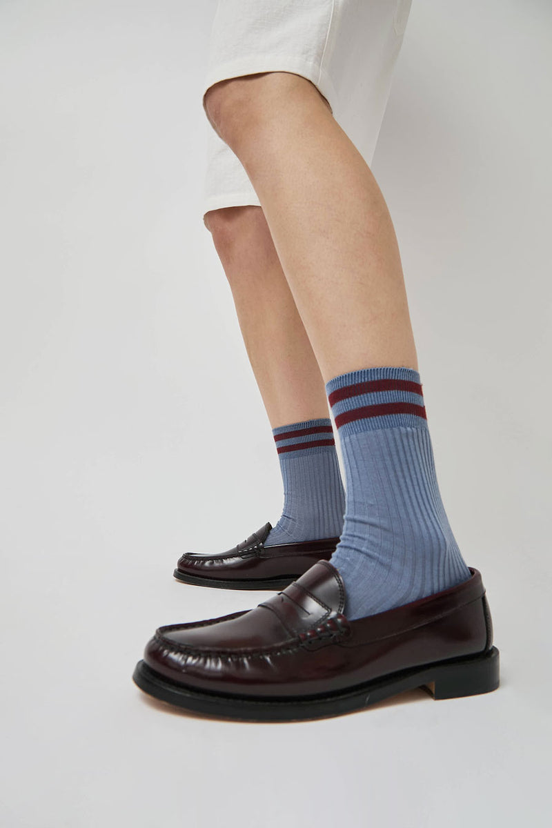 Maria La Rosa Bio Cotton Tube Socks in Acciaio