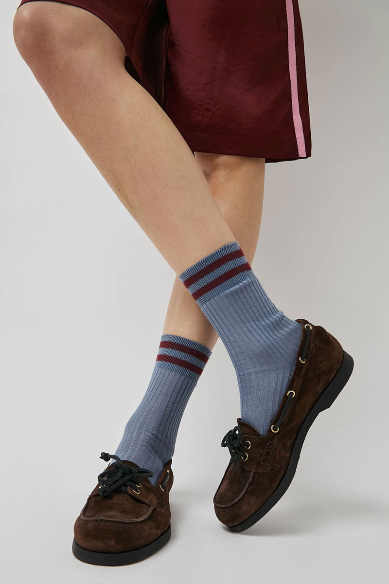 Maria La Rosa Bio Cotton Tube Socks in Acciaio