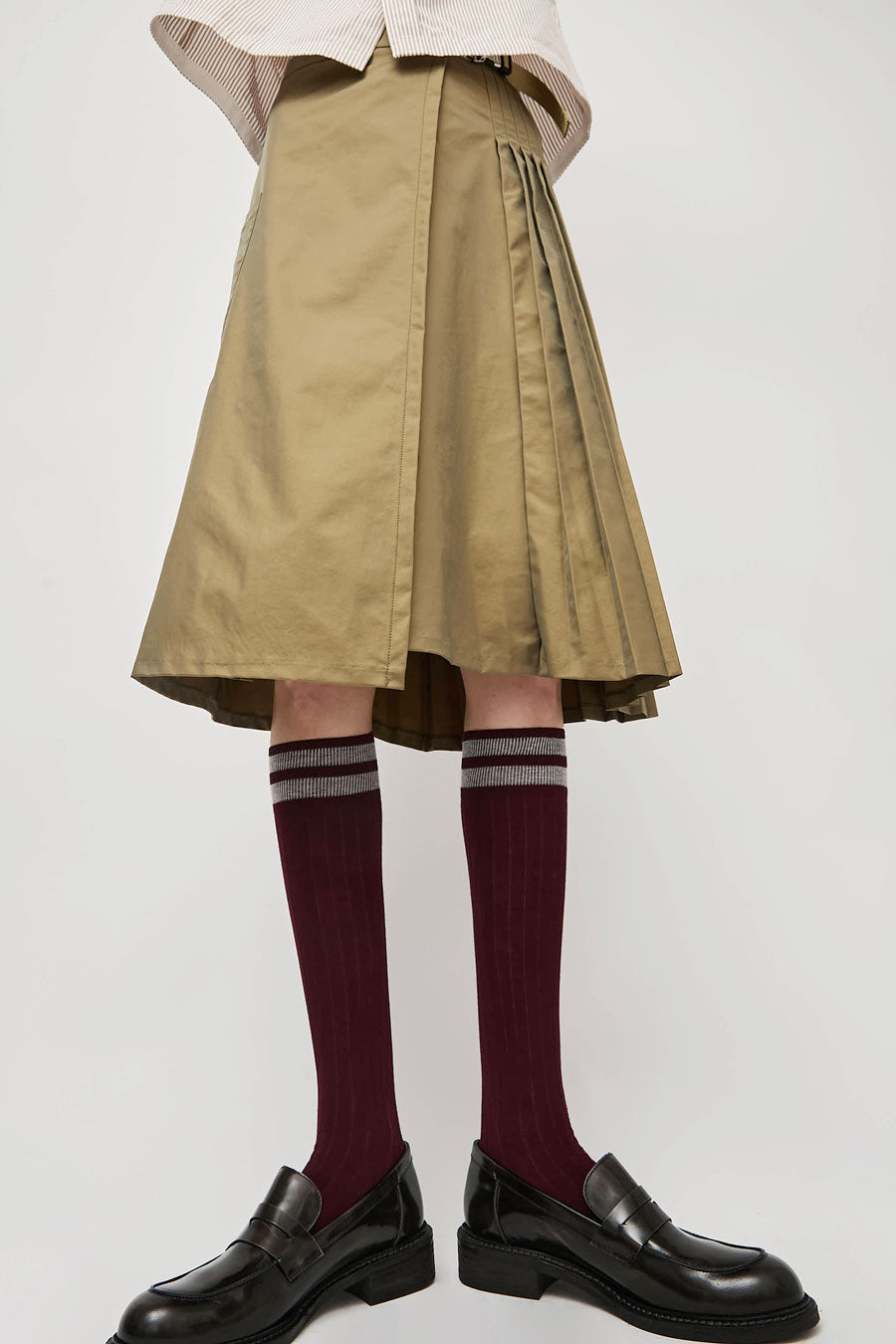 Maria La Rosa Bio Cotton Tube Socks in Bordeaux