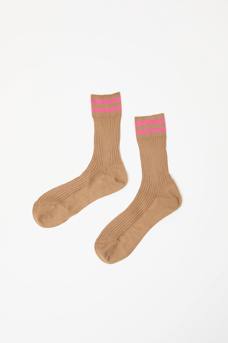Maria La Rosa Bio Cotton Tube Socks in Brown