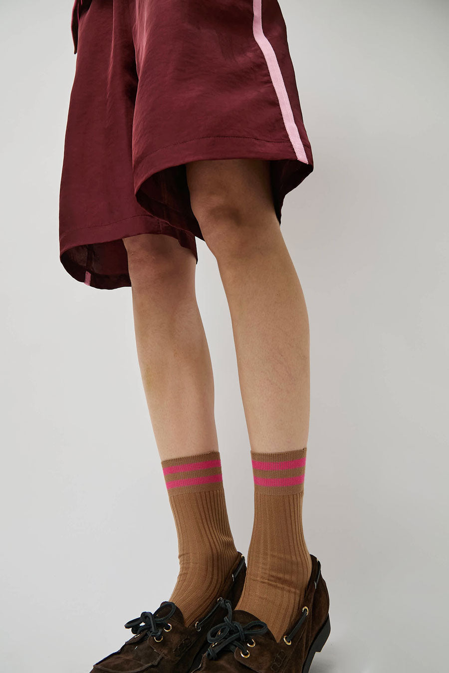 Maria La Rosa Bio Cotton Tube Socks in Brown