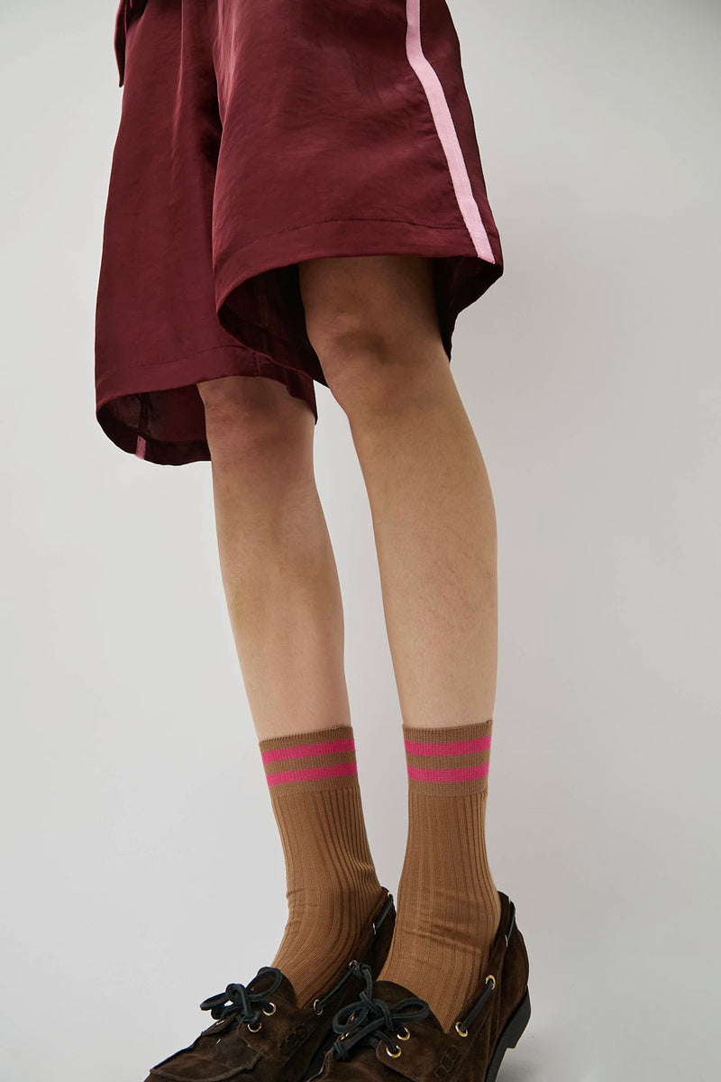 Maria La Rosa Bio Cotton Tube Socks in Brown