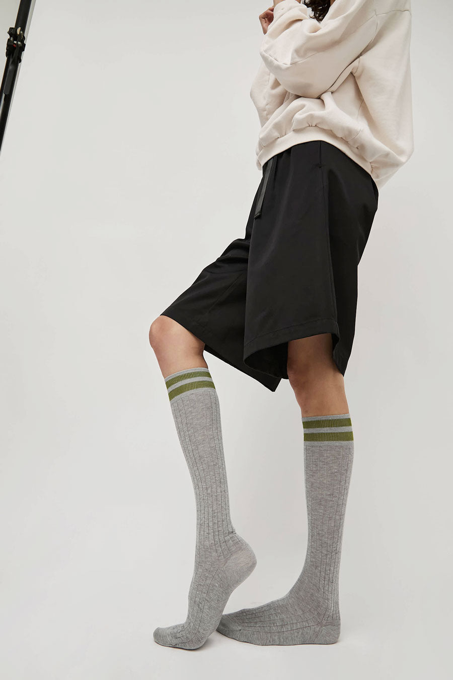Maria La Rosa Bio Cotton Tube Socks in Light Grey