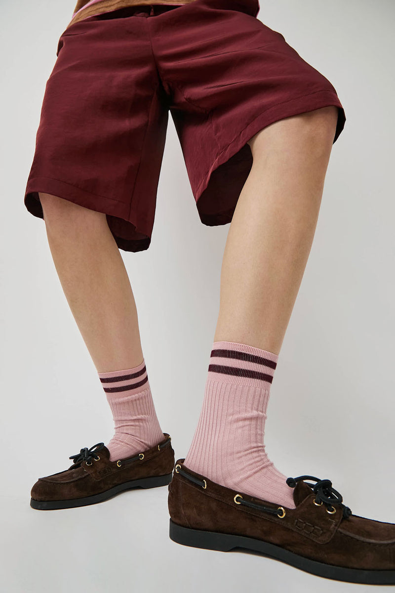 Maria La Rosa Bio Cotton Tube Socks in Pale Pink