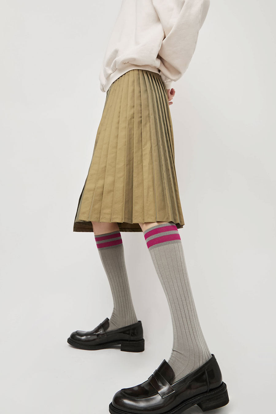 Maria La Rosa Bio Cotton Tube Socks in Steel