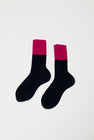 Maria La Rosa Bitone Cotton Socks in Pink and Night