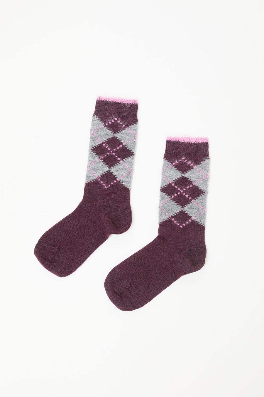 Maria La Rosa Britain Socks in Bordeaux