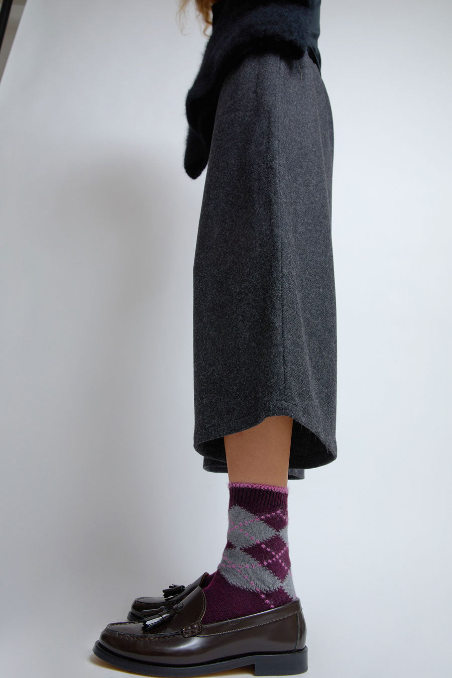 Maria La Rosa Britain Socks in Bordeaux