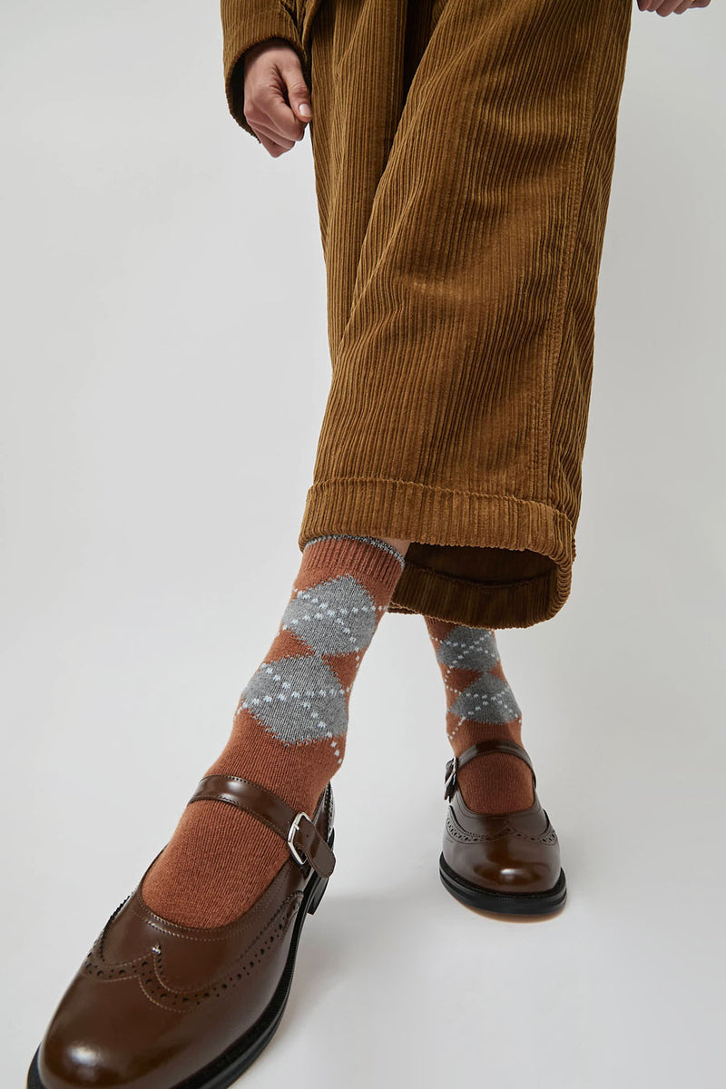 Maria La Rosa Britain Socks in Tobacco